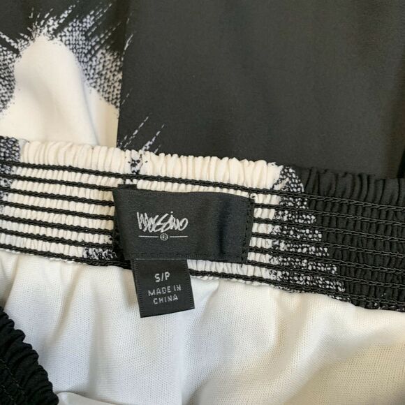 Strapless Black White Ruched dress Mossimo Full Length sheath Maxi Sz Small - Picture 5 of 10